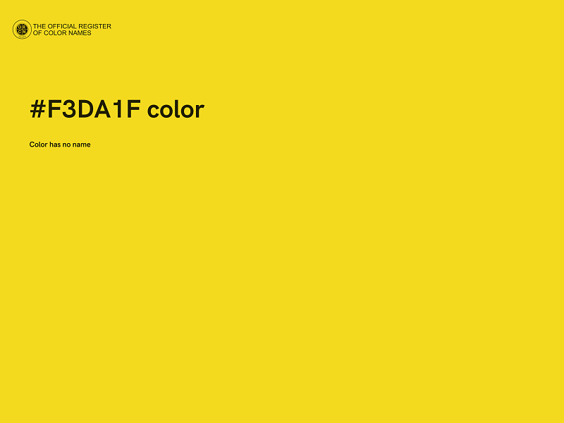 #F3DA1F color image