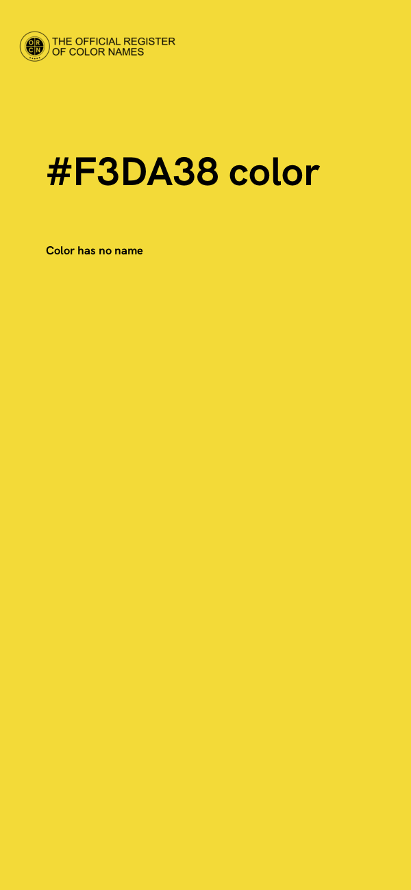 #F3DA38 color image