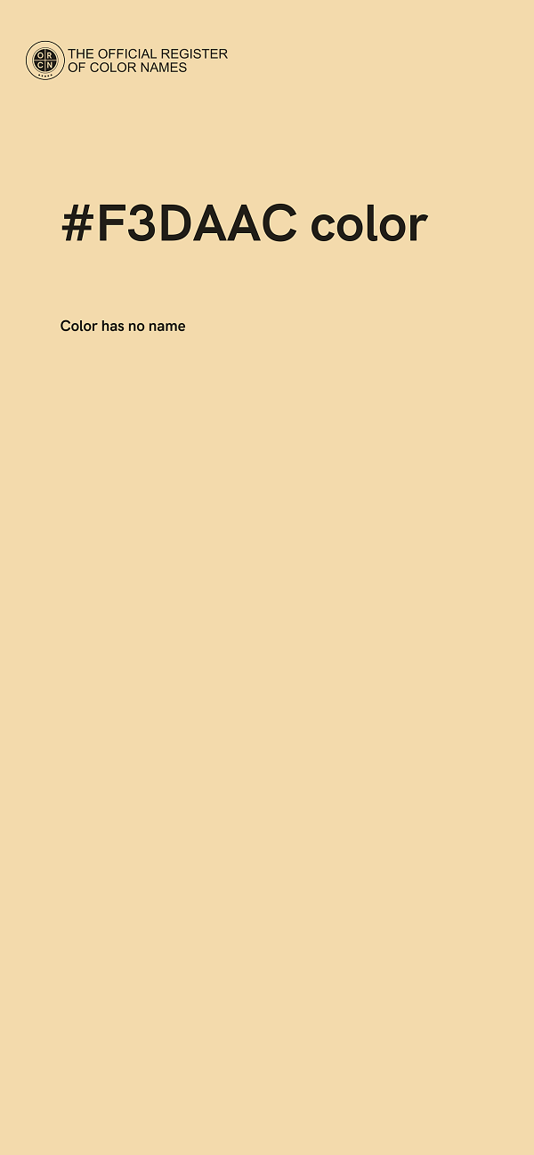 #F3DAAC color image