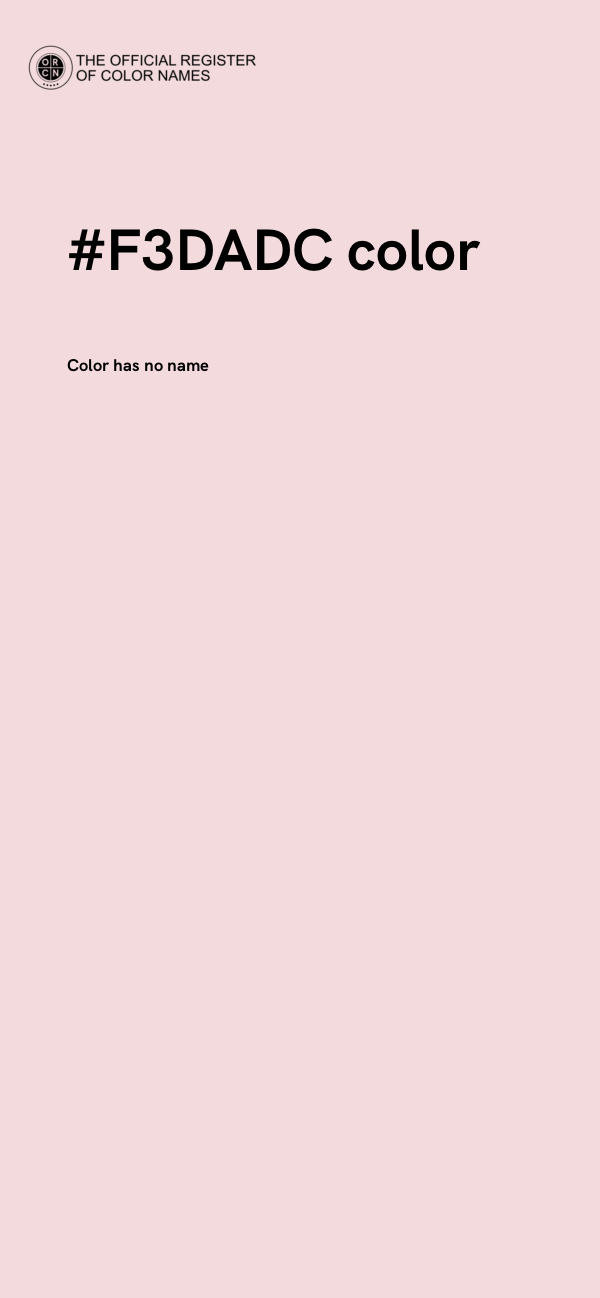 #F3DADC color image