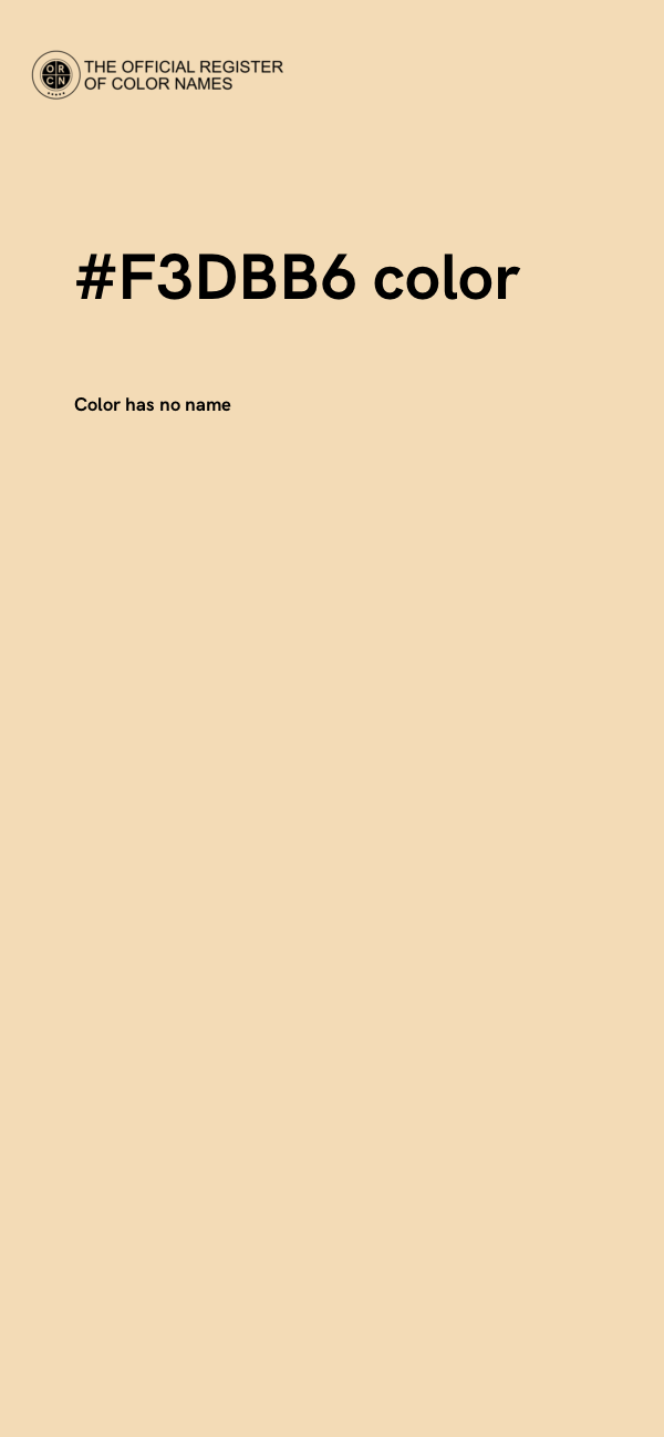 #F3DBB6 color image