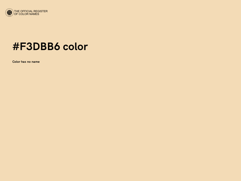 #F3DBB6 color image