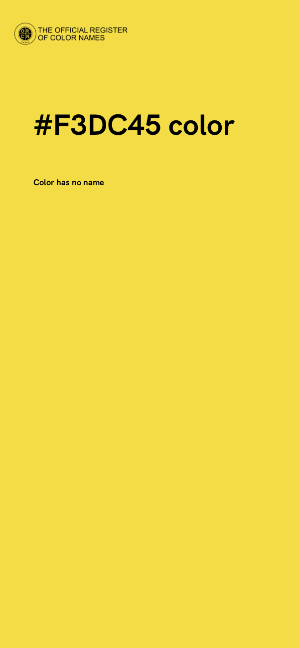 #F3DC45 color image