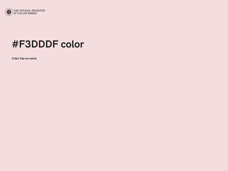 #F3DDDF color image