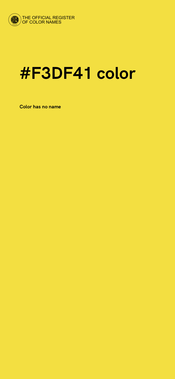 #F3DF41 color image