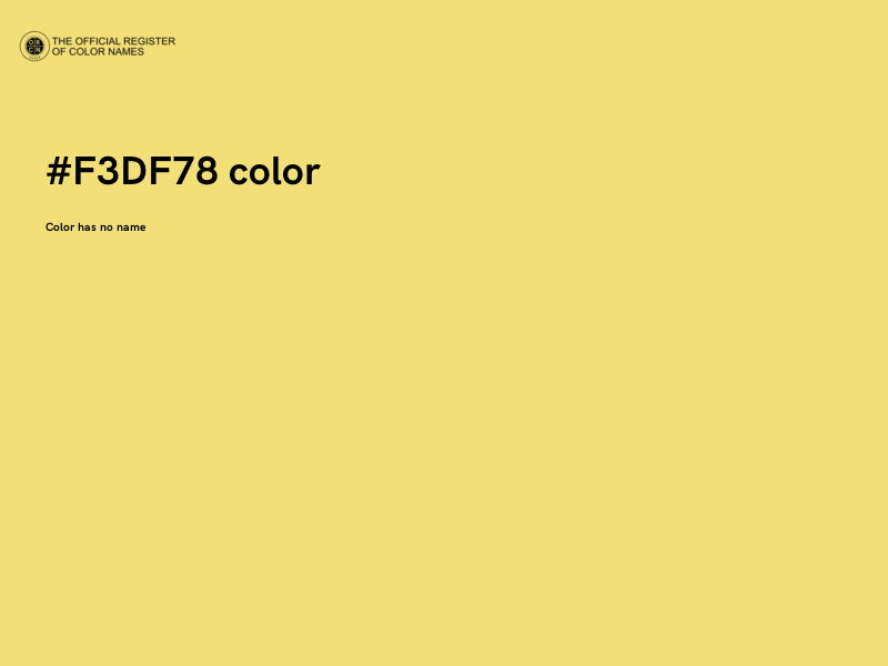 #F3DF78 color image