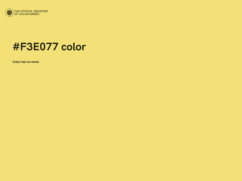 #F3E077 color image