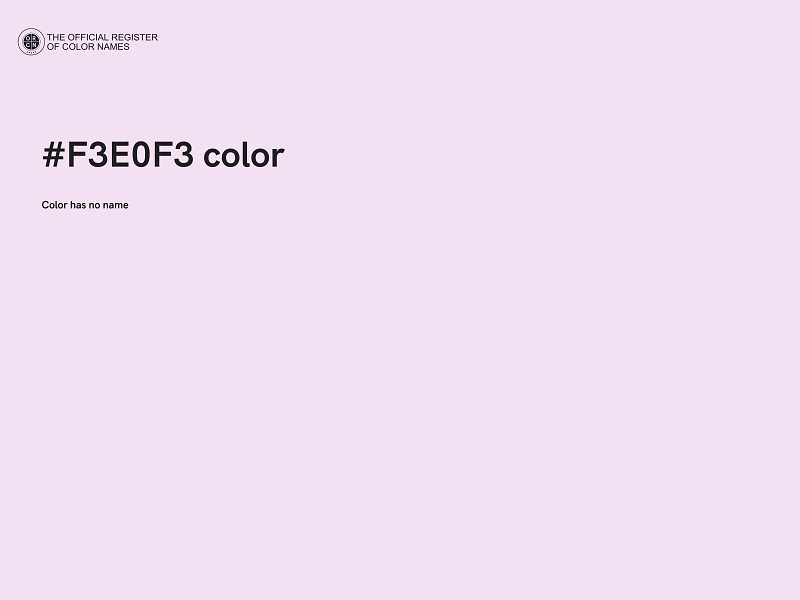 #F3E0F3 color image