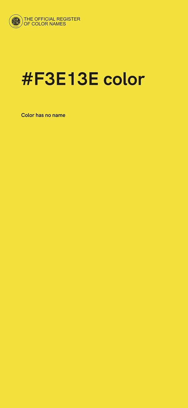 #F3E13E color image
