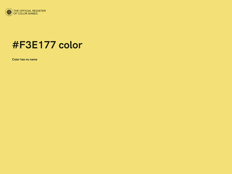 #F3E177 color image