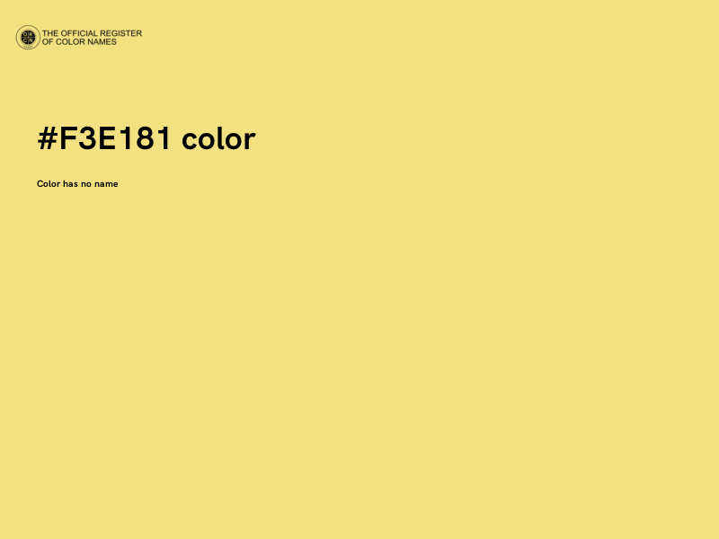 #F3E181 color image