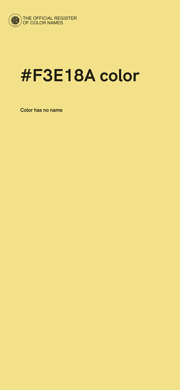 #F3E18A color image