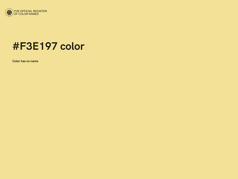 #F3E197 color image