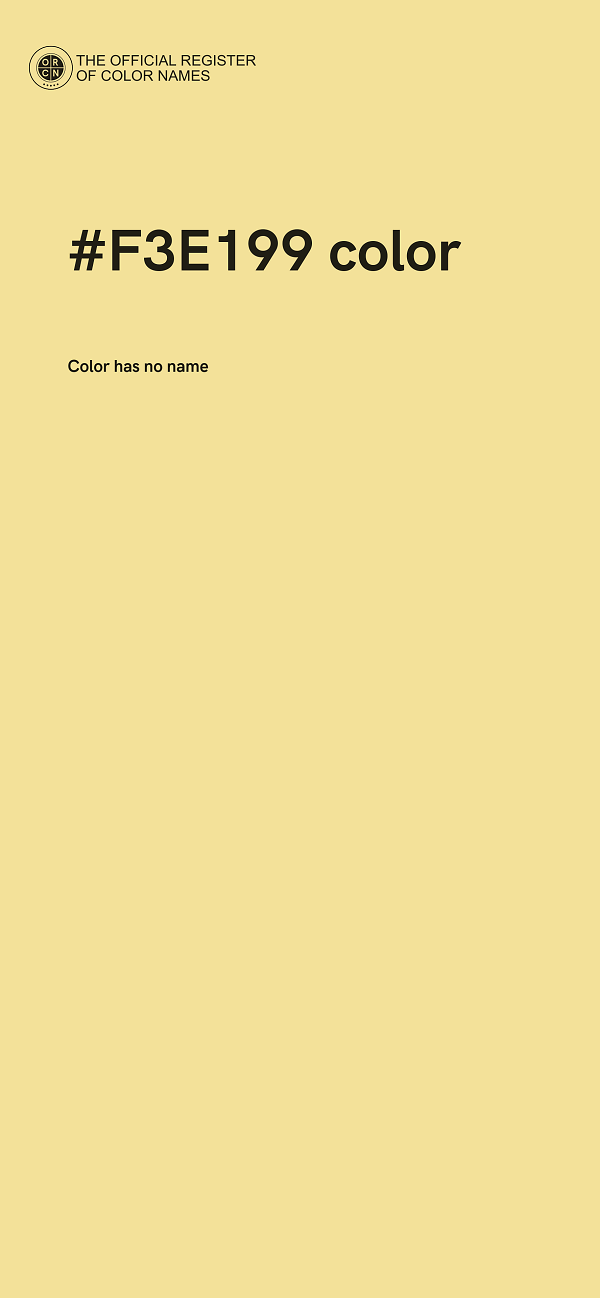 #F3E199 color image