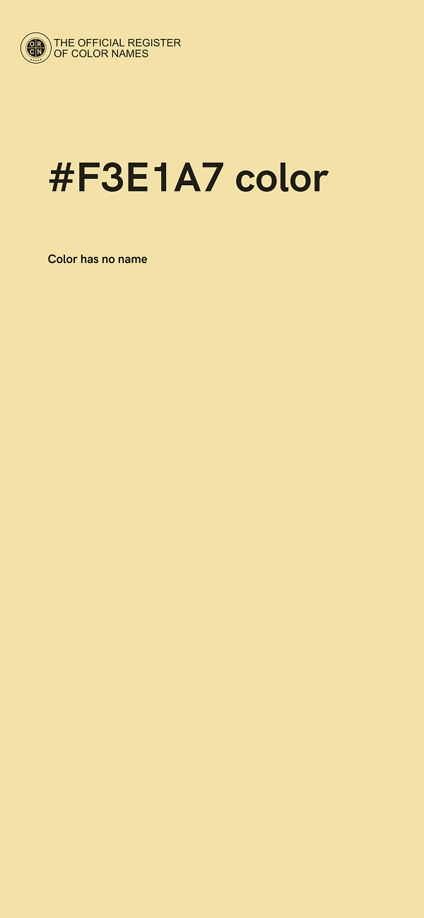 #F3E1A7 color image