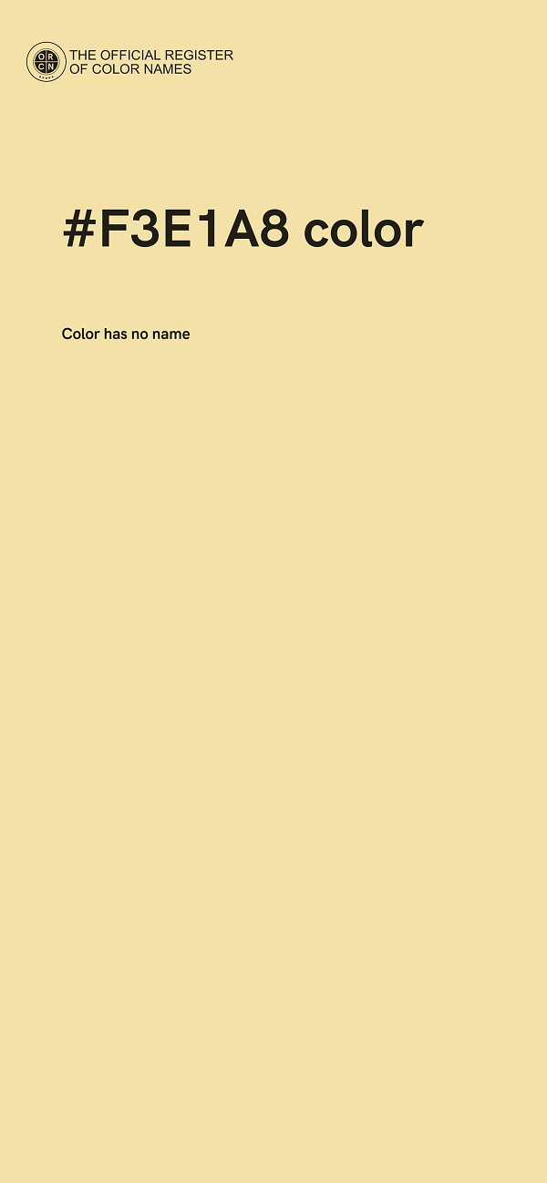 #F3E1A8 color image