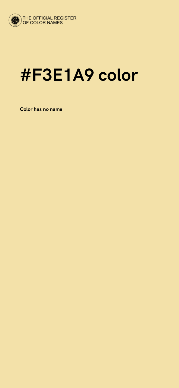 #F3E1A9 color image
