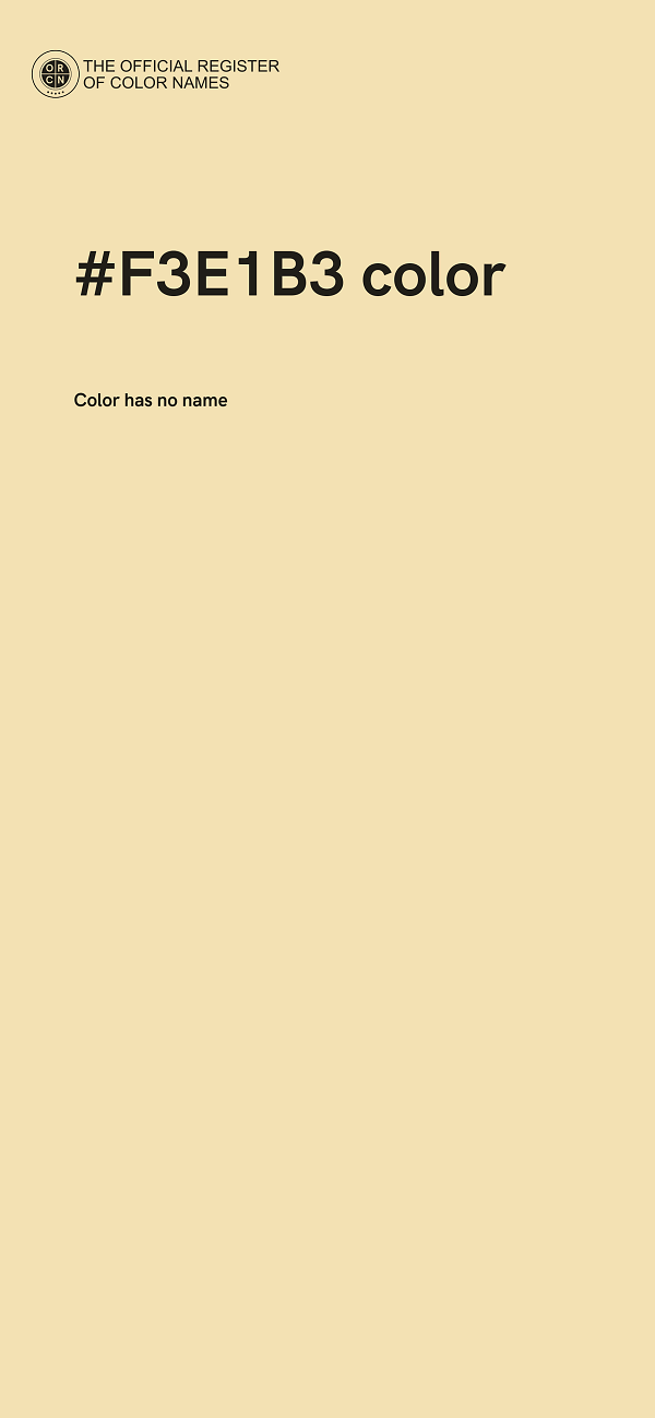 #F3E1B3 color image