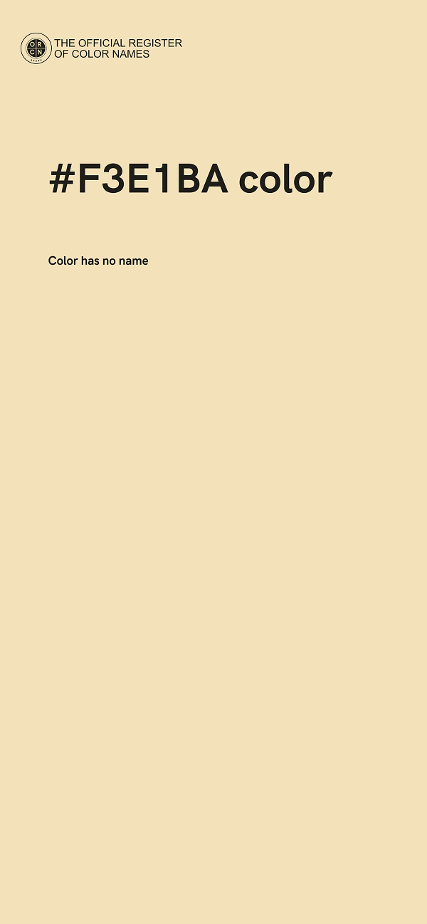 #F3E1BA color image