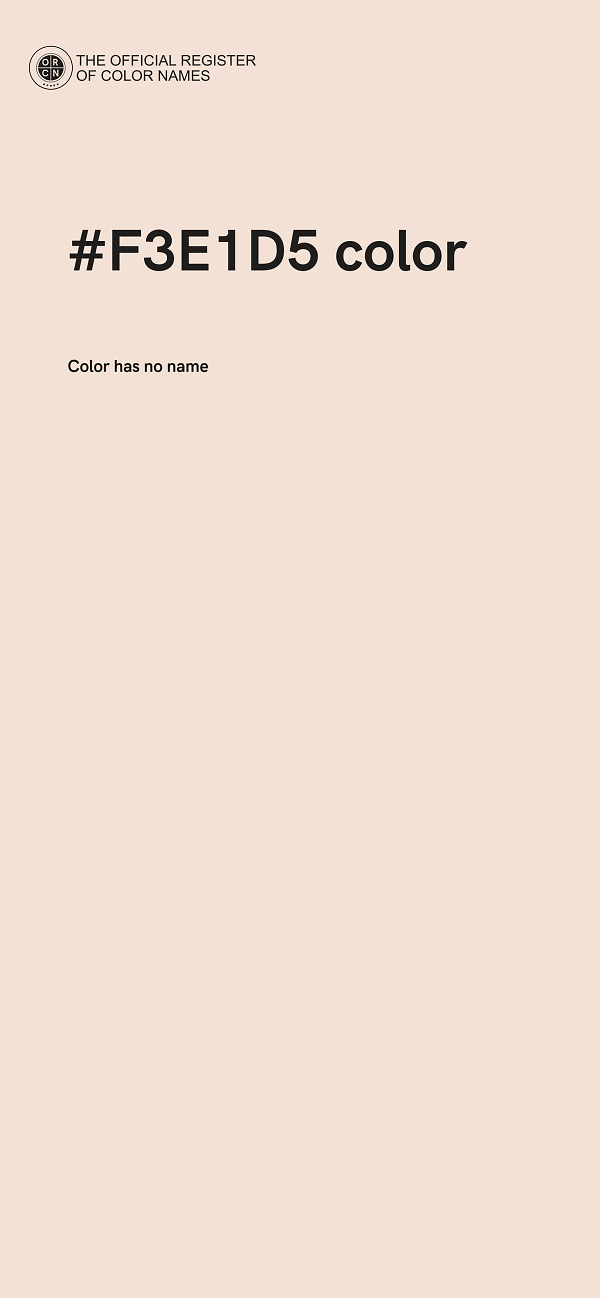 #F3E1D5 color image