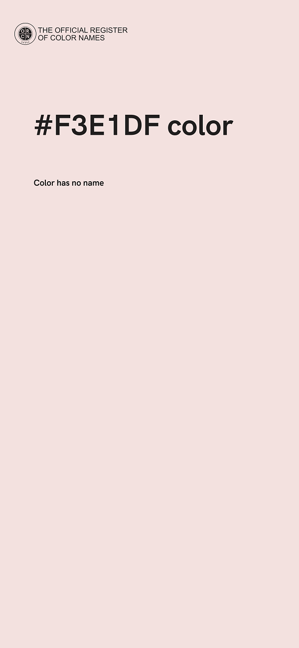 #F3E1DF color image