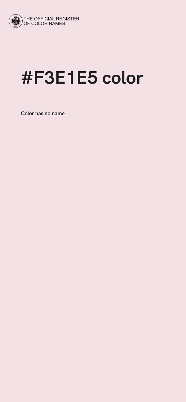 #F3E1E5 color image