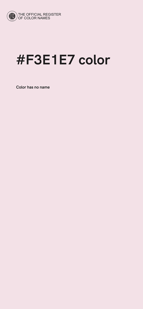 #F3E1E7 color image