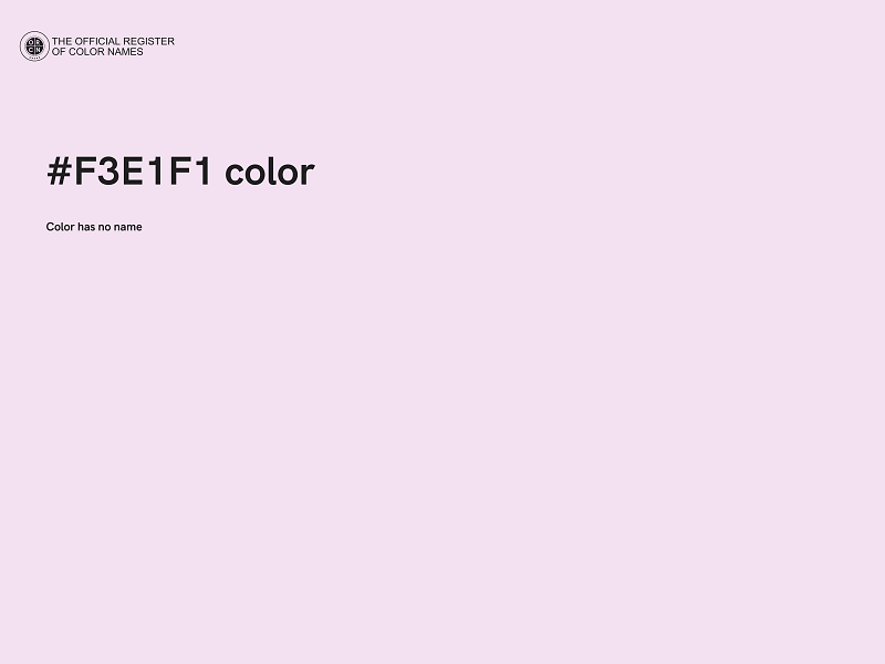 #F3E1F1 color image