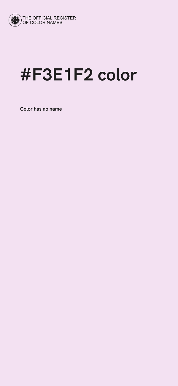 #F3E1F2 color image