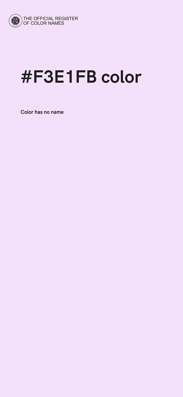#F3E1FB color image