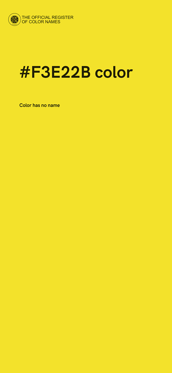 #F3E22B color image