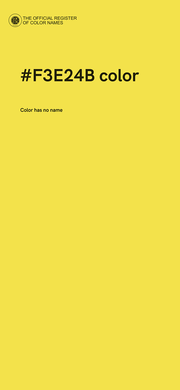 #F3E24B color image