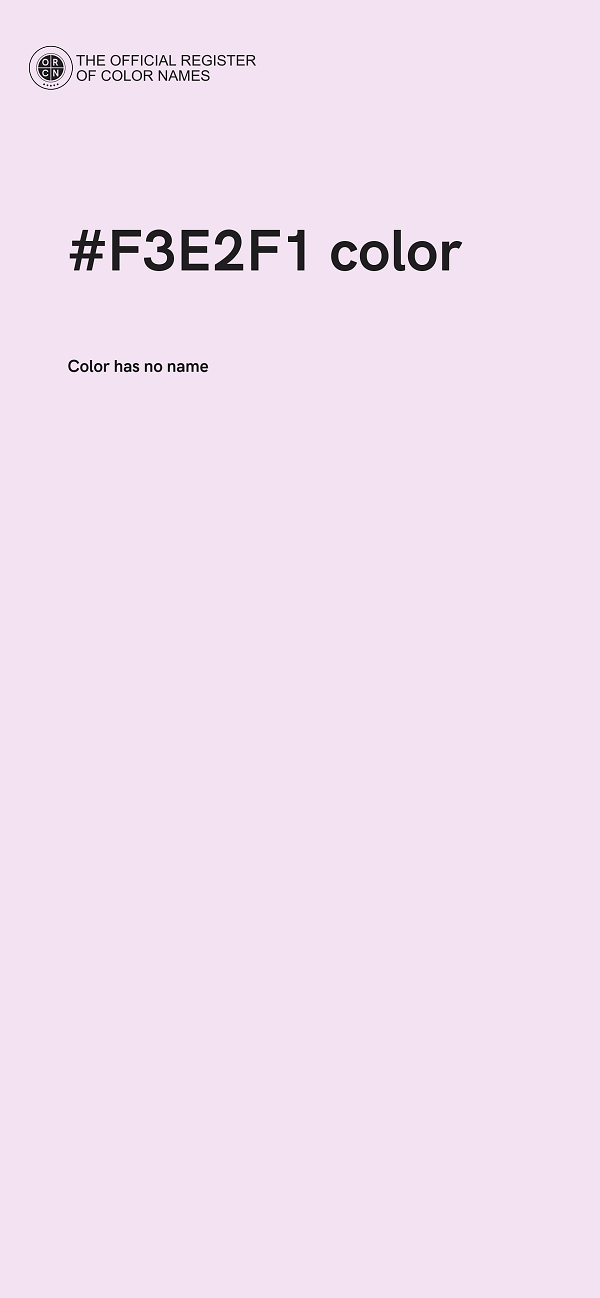 #F3E2F1 color image