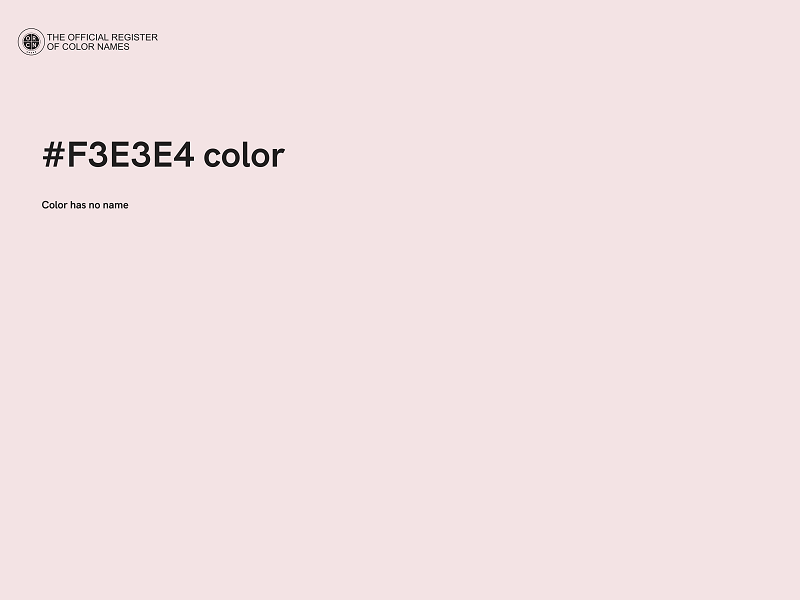 #F3E3E4 color image