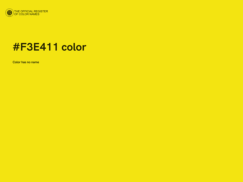 #F3E411 color image