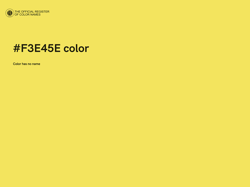 #F3E45E color image