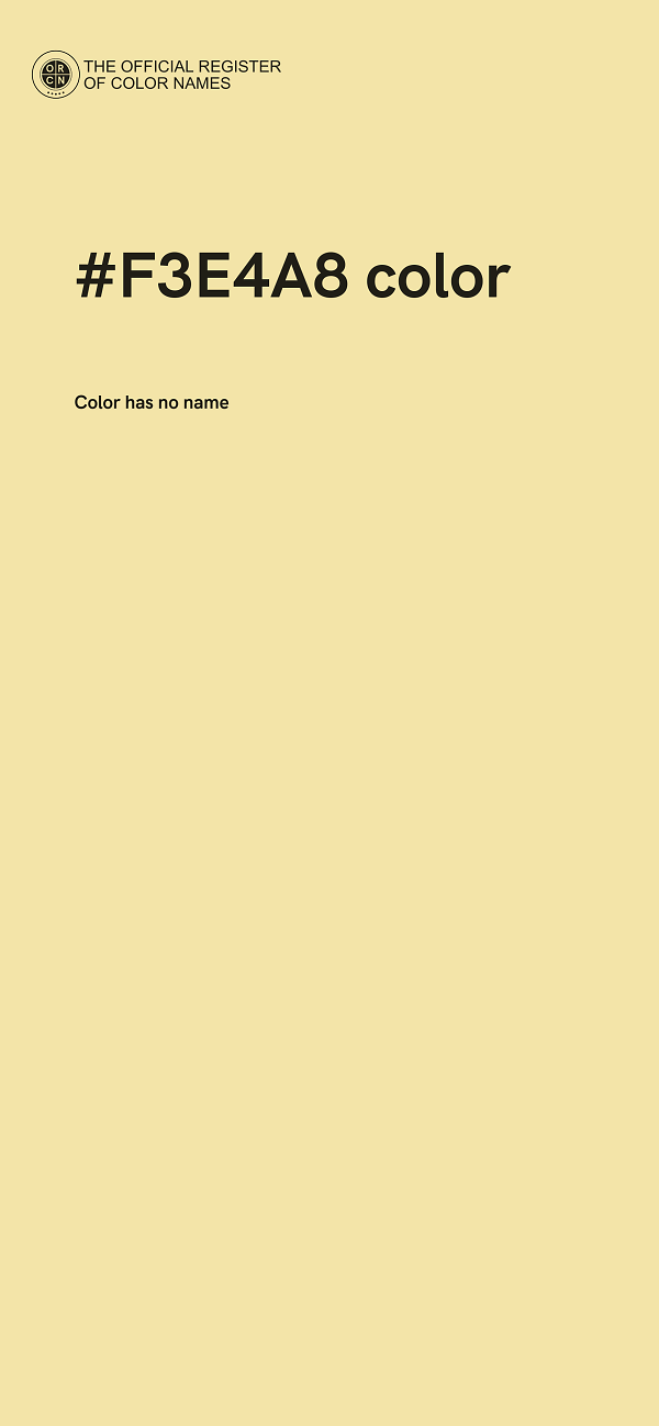 #F3E4A8 color image