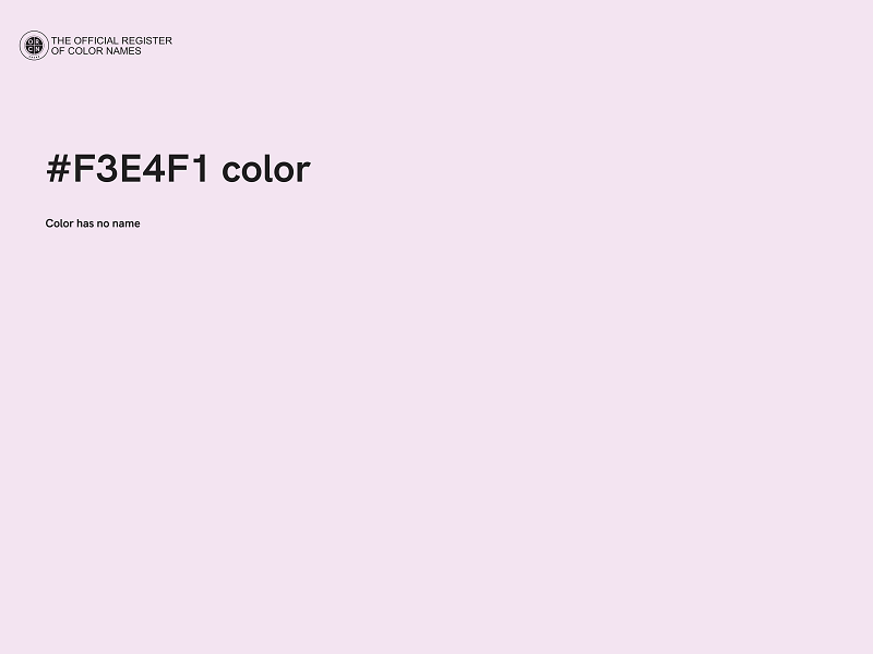 #F3E4F1 color image