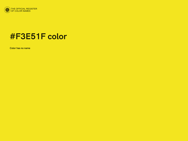 #F3E51F color image