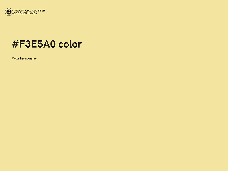 #F3E5A0 color image