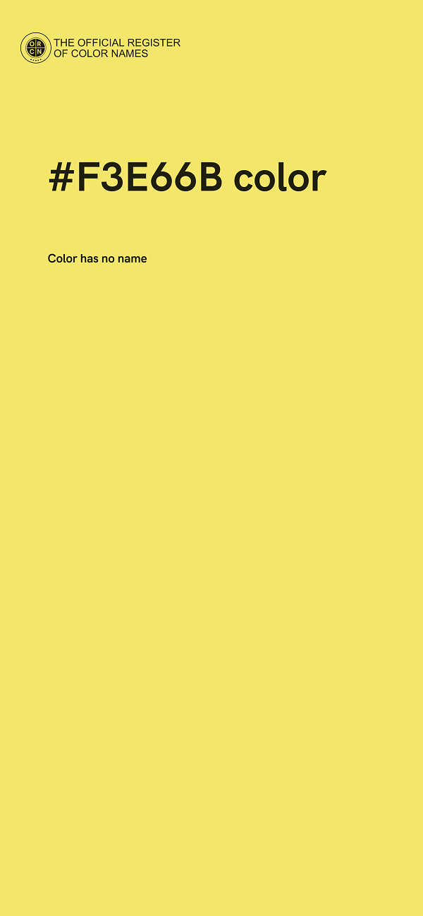 #F3E66B color image