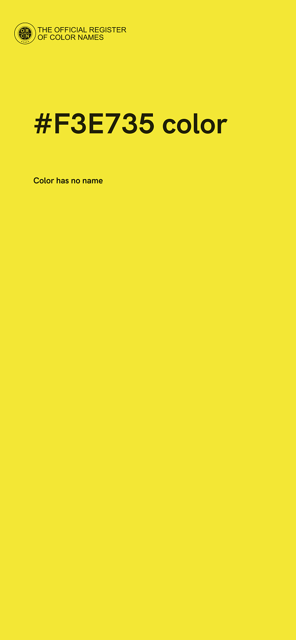 #F3E735 color image