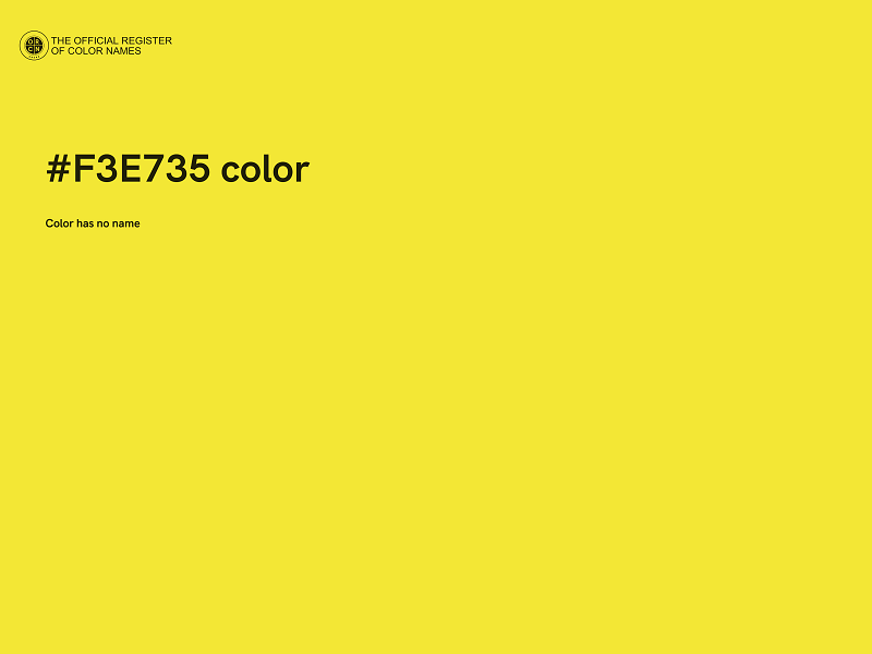 #F3E735 color image
