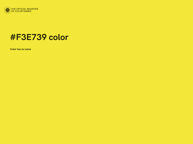 #F3E739 color image