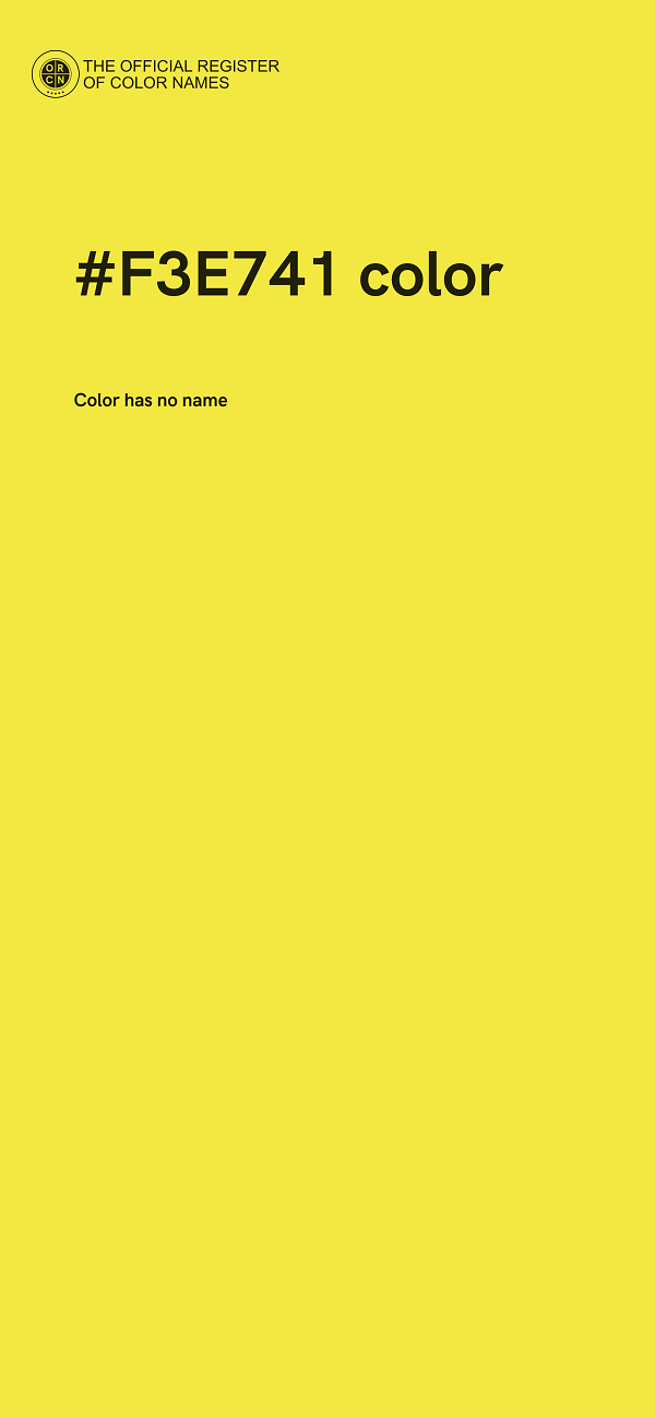 #F3E741 color image