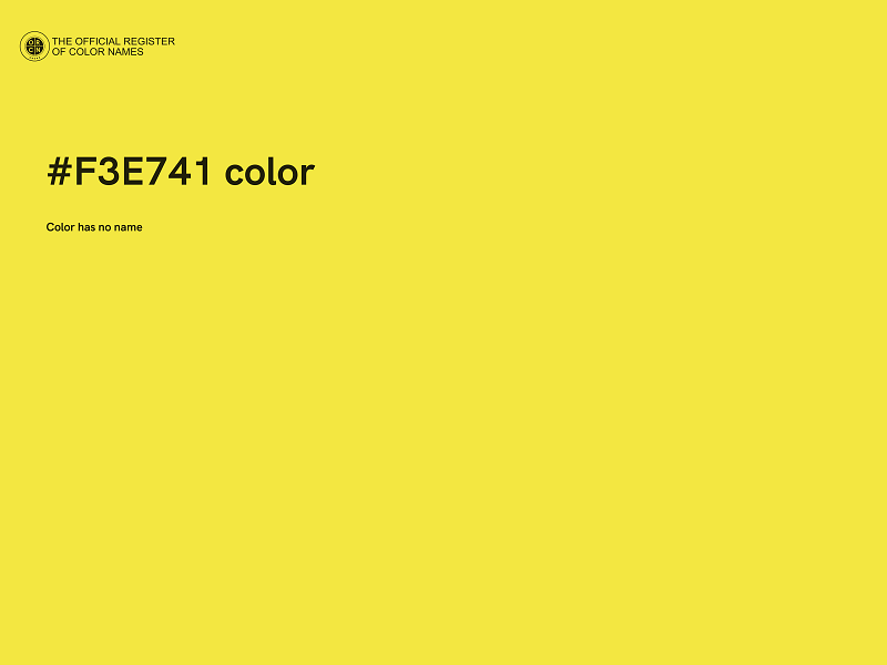 #F3E741 color image