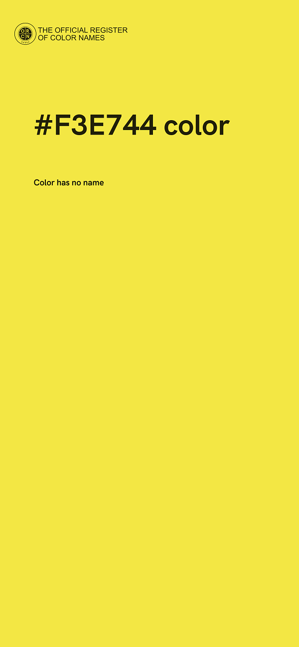 #F3E744 color image