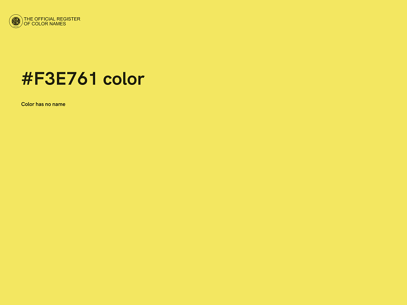 #F3E761 color image