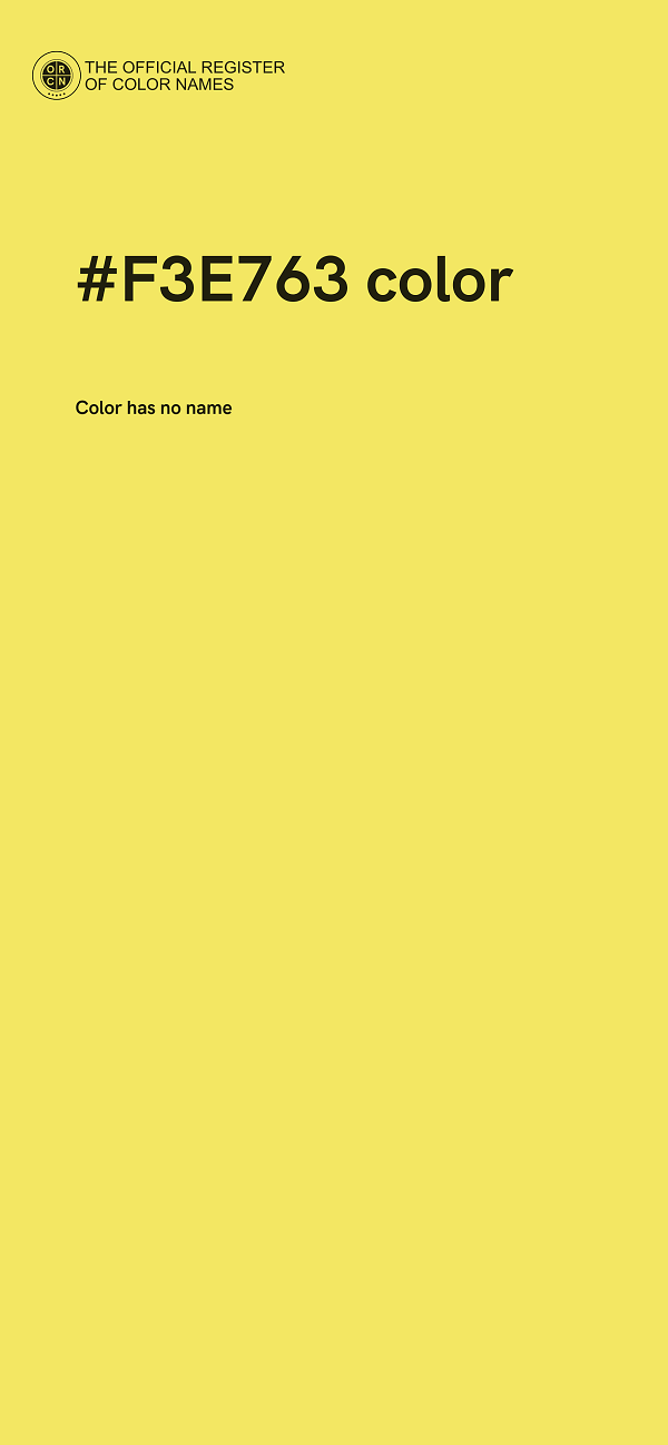 #F3E763 color image