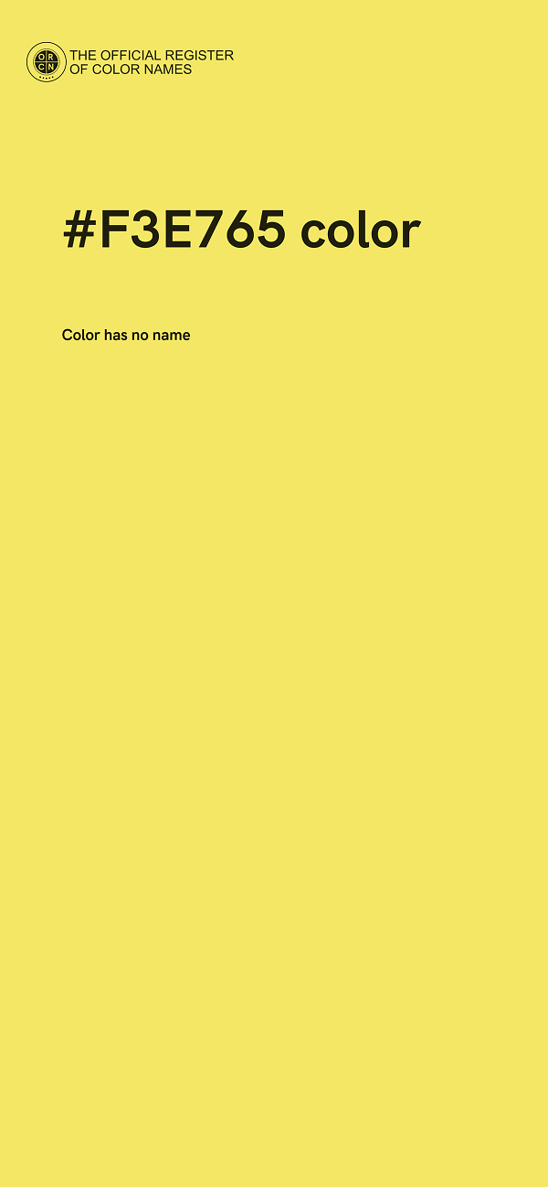 #F3E765 color image